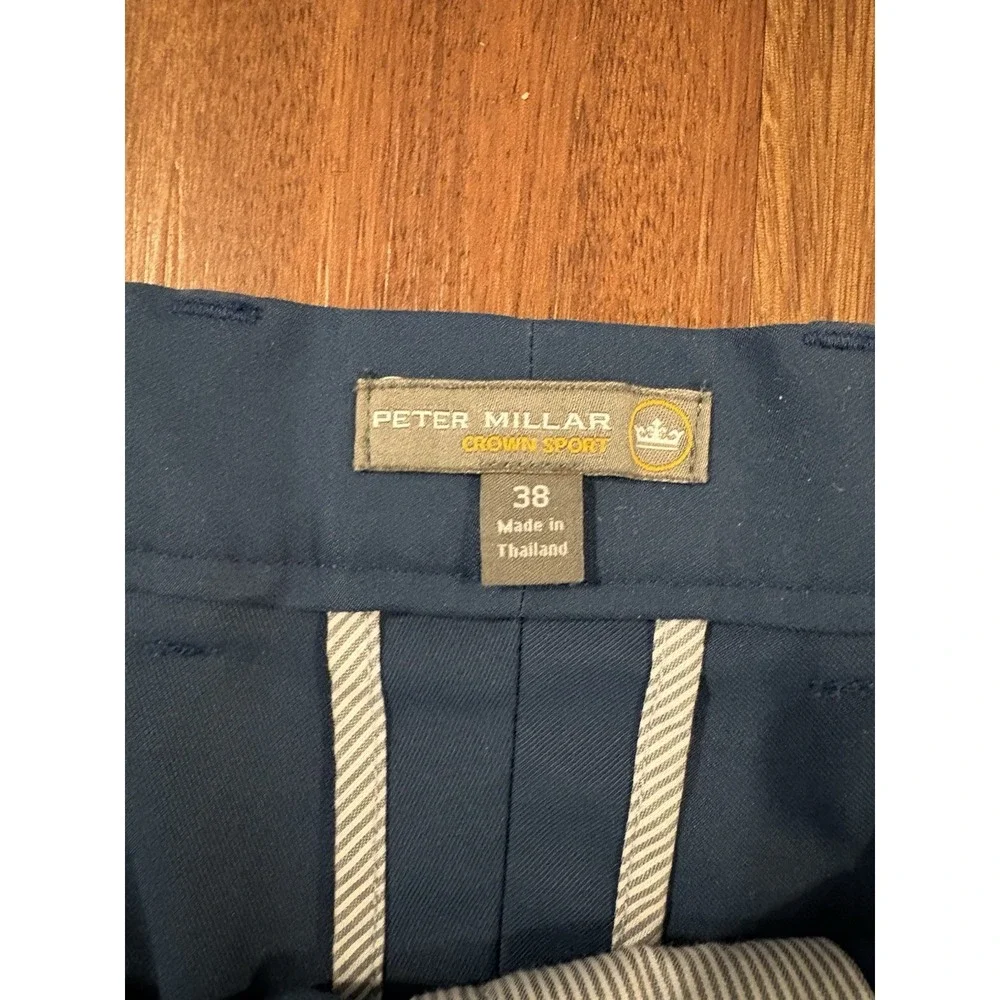 2 Pair Peter Millar Golf Shorts Men's 38 Blue Gray Performance Stretch 9